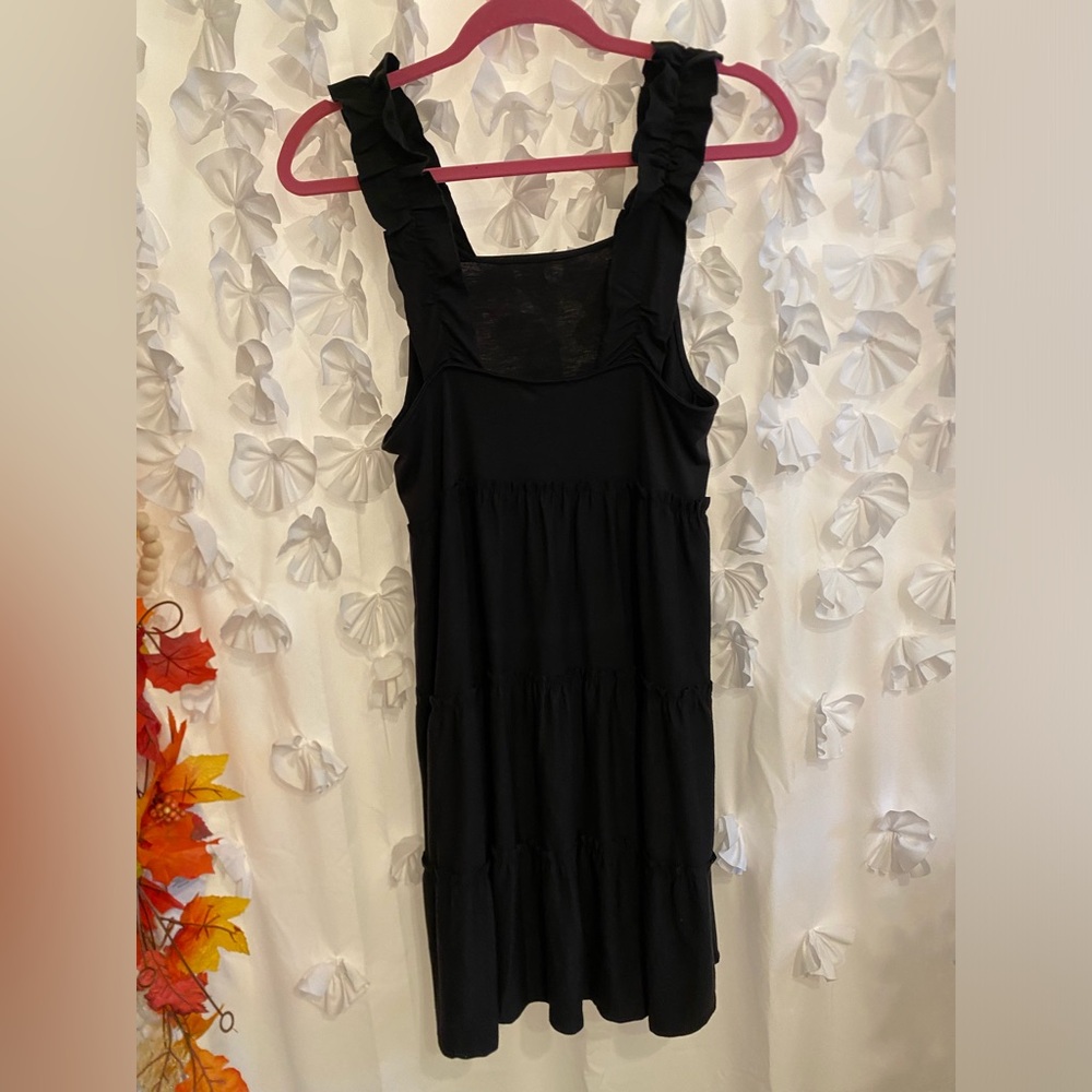 Zenana Black Ruffle Tank Dress